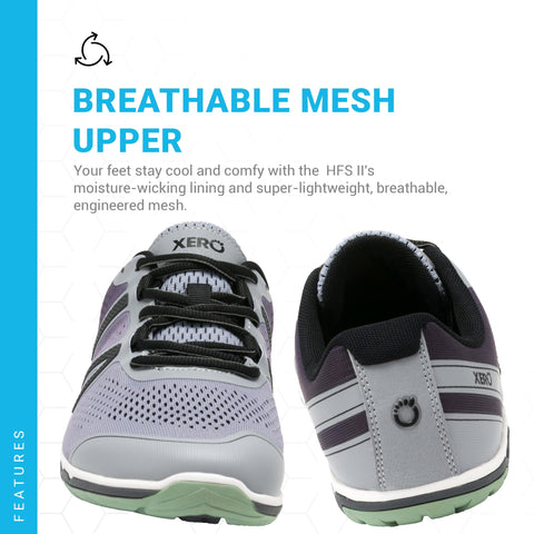 Xero Shoes Women's HFS II Road Running Shoes | Asphalt/Alloy, Size 7.5
