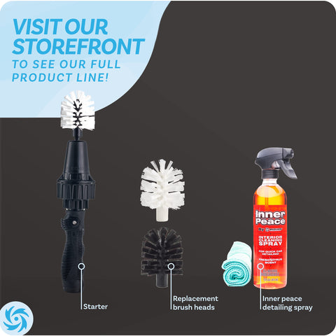 Brush Hero Wheel Brush - Auto Cleaning Kit - Scrubs Tires, Grills, & More