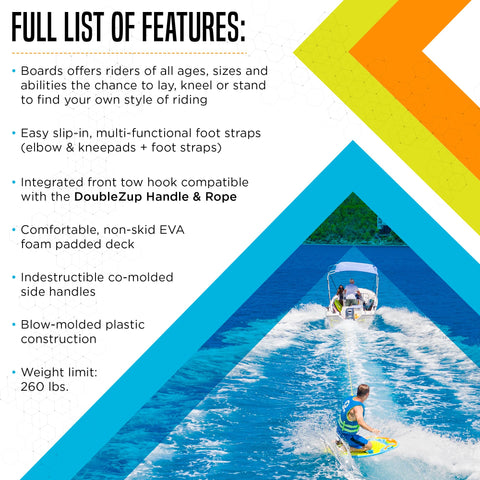 ZUP You Got This 2.0 Board - All-in-One Water Sports Board (Blue)