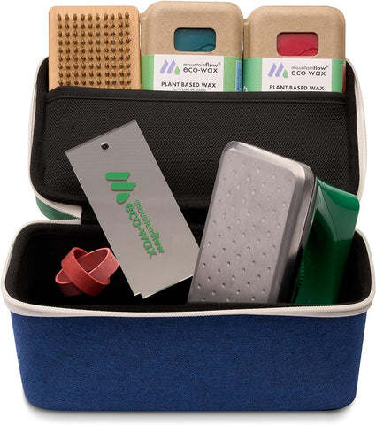 mountainFLOW eco-Wax Blue Square Kit, Ski + Snowboard Wax