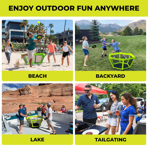 PaddleSmash Outdoor Yard Games - Beach, Backyard (Set)