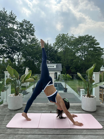 Stakt – Foldable Fitness & Yoga Mat - Non-Slip Surface - Portable - Rosewater