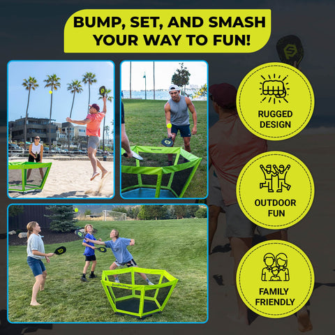 PaddleSmash Outdoor Yard Games - Beach, Backyard (Set)