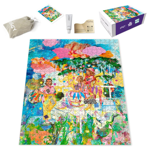 JIGGY - 500 Piece Artwork Puzzle + Glue Kit (JIGGY x Purple Rising)