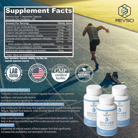 REVIVER Salt Pills with Electrolytes, 120 Tablets